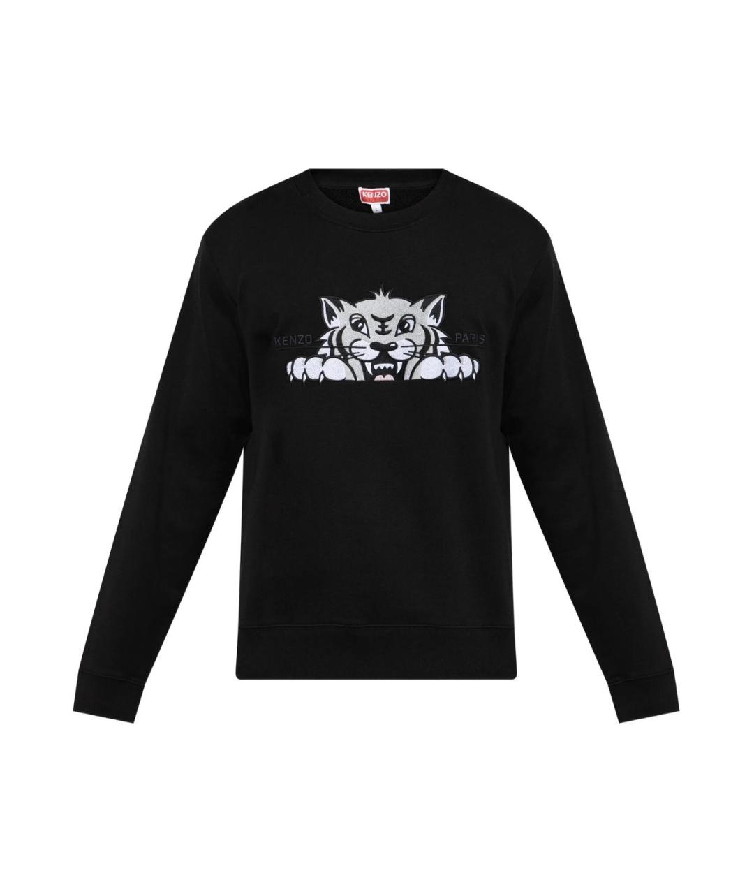 KENZO Черный хлопковый джемпер / свитер, фото 1