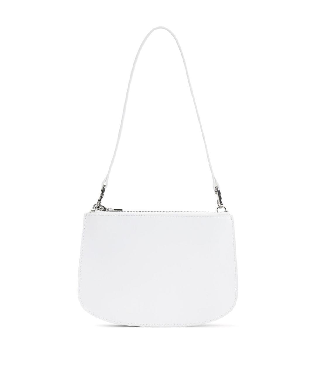 DIESEL Белая кожаная сумка с короткими ручками, фото 3