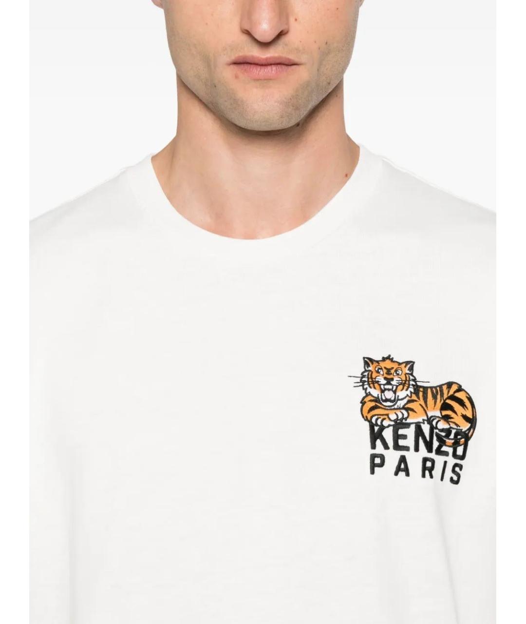 KENZO Белая хлопковая футболка, фото 2