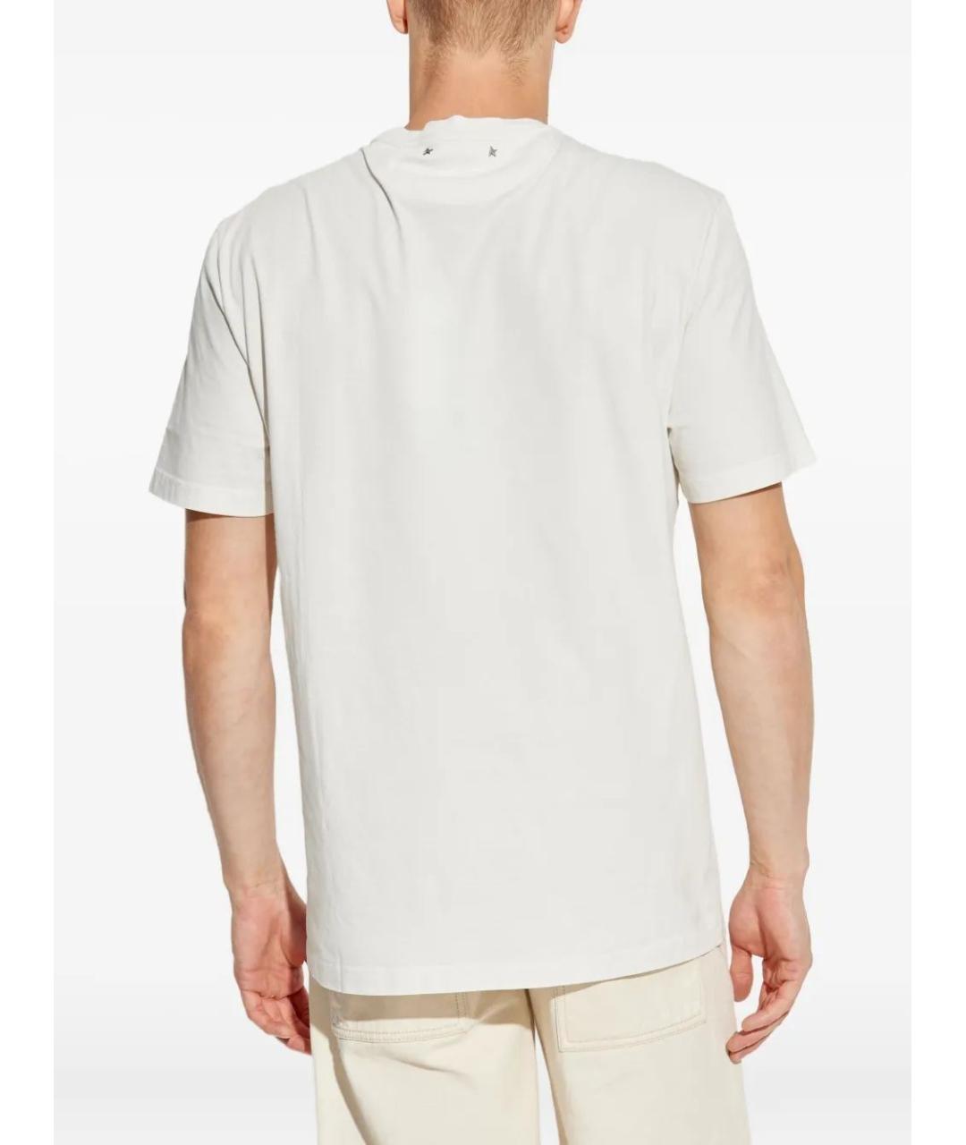 GOLDEN GOOSE DELUXE BRAND Белая хлопковая футболка, фото 2