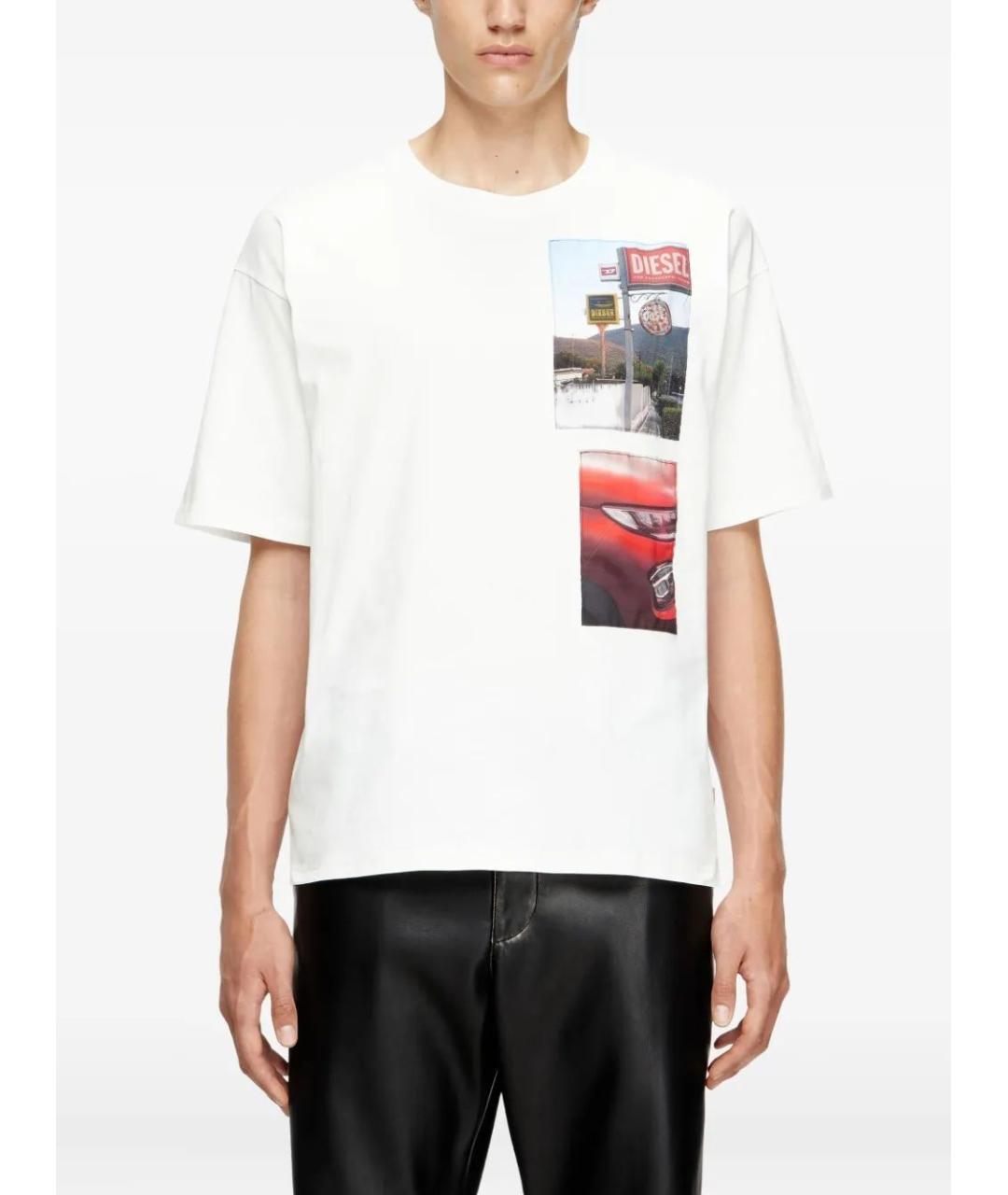 DIESEL Белая хлопковая футболка, фото 2