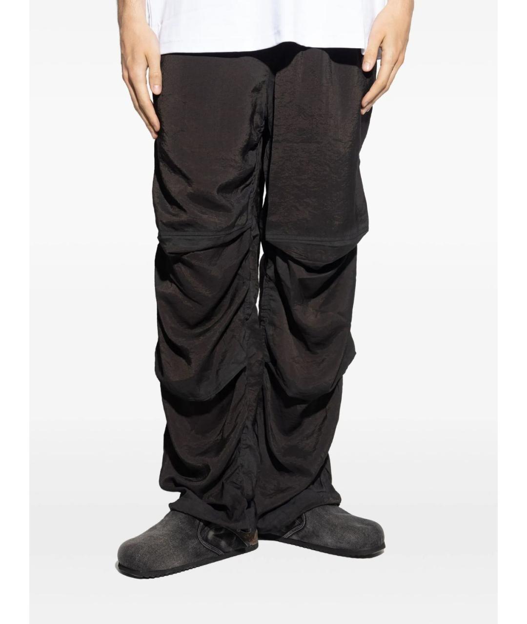 DIESEL Черные полиамидовые повседневные брюки, фото 2