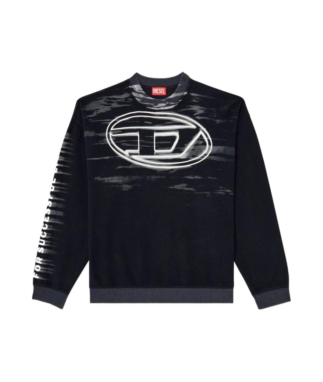 DIESEL Черный хлопковый джемпер / свитер, фото 1