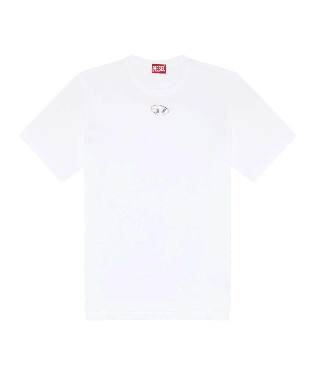 DIESEL Белая хлопковая футболка, фото 1