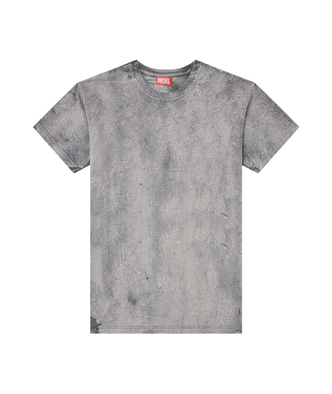 DIESEL Серая хлопковая футболка, фото 2