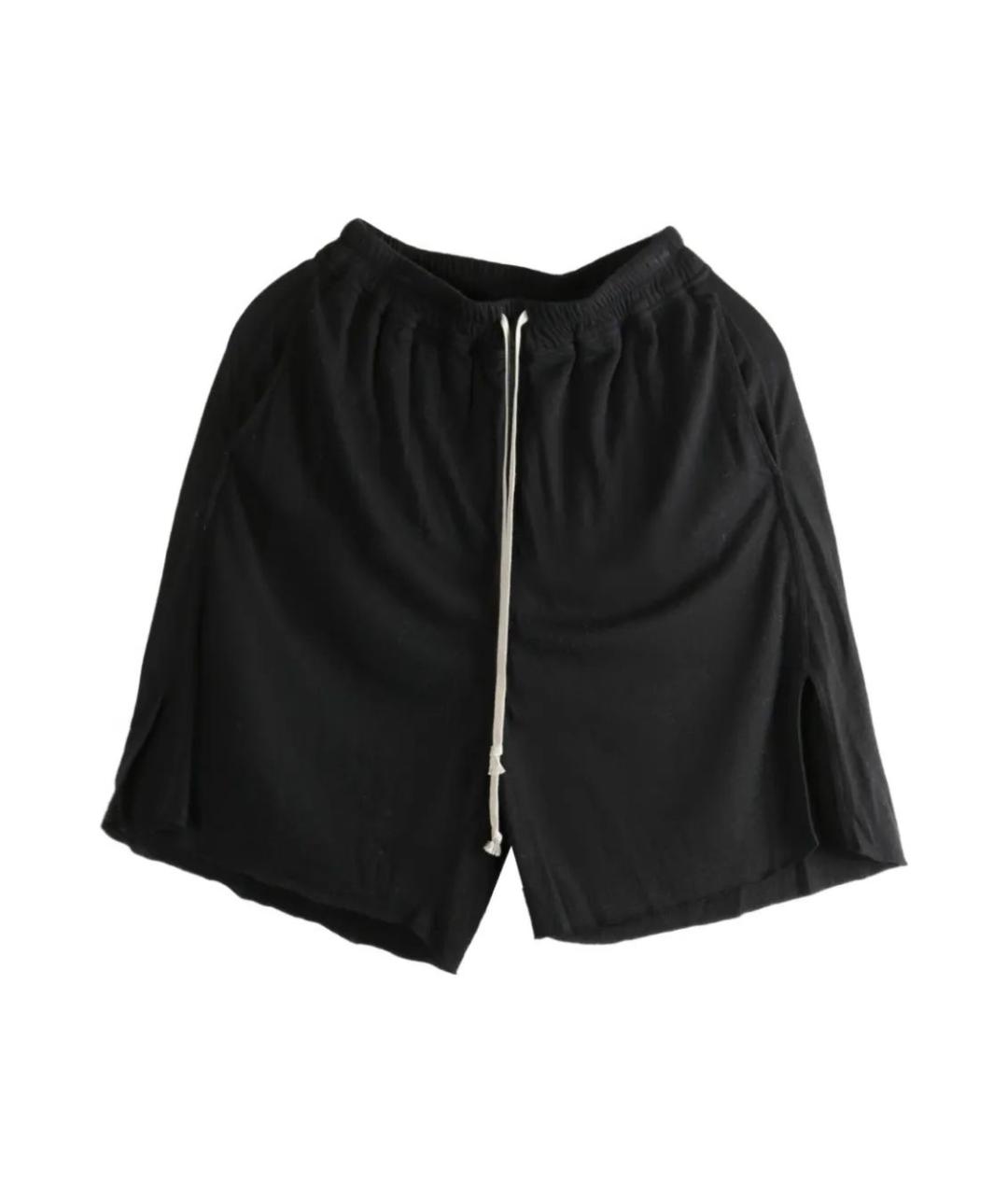 RICK OWENS Черные хлопковые шорты, фото 1