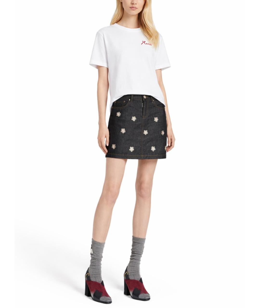 MARNI Белая хлопковая футболка, фото 2