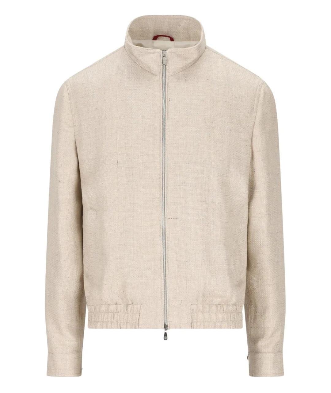 BRUNELLO CUCINELLI Бежевая шелковая куртка, фото 1