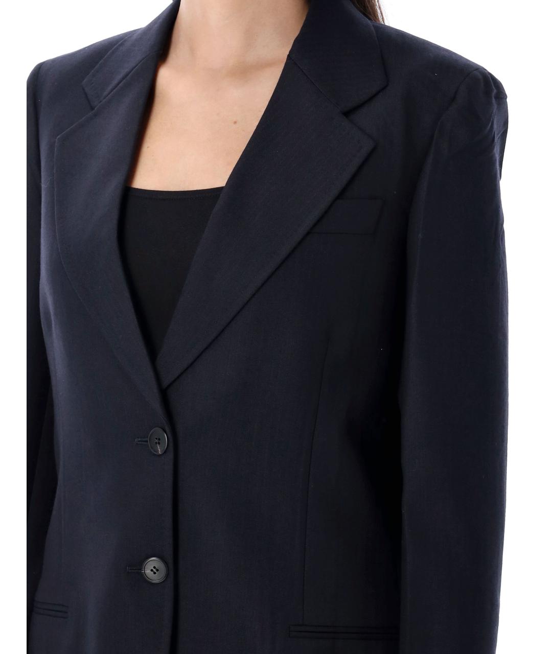 PRADA Темно-синий шерстяной жакет/пиджак, фото 4