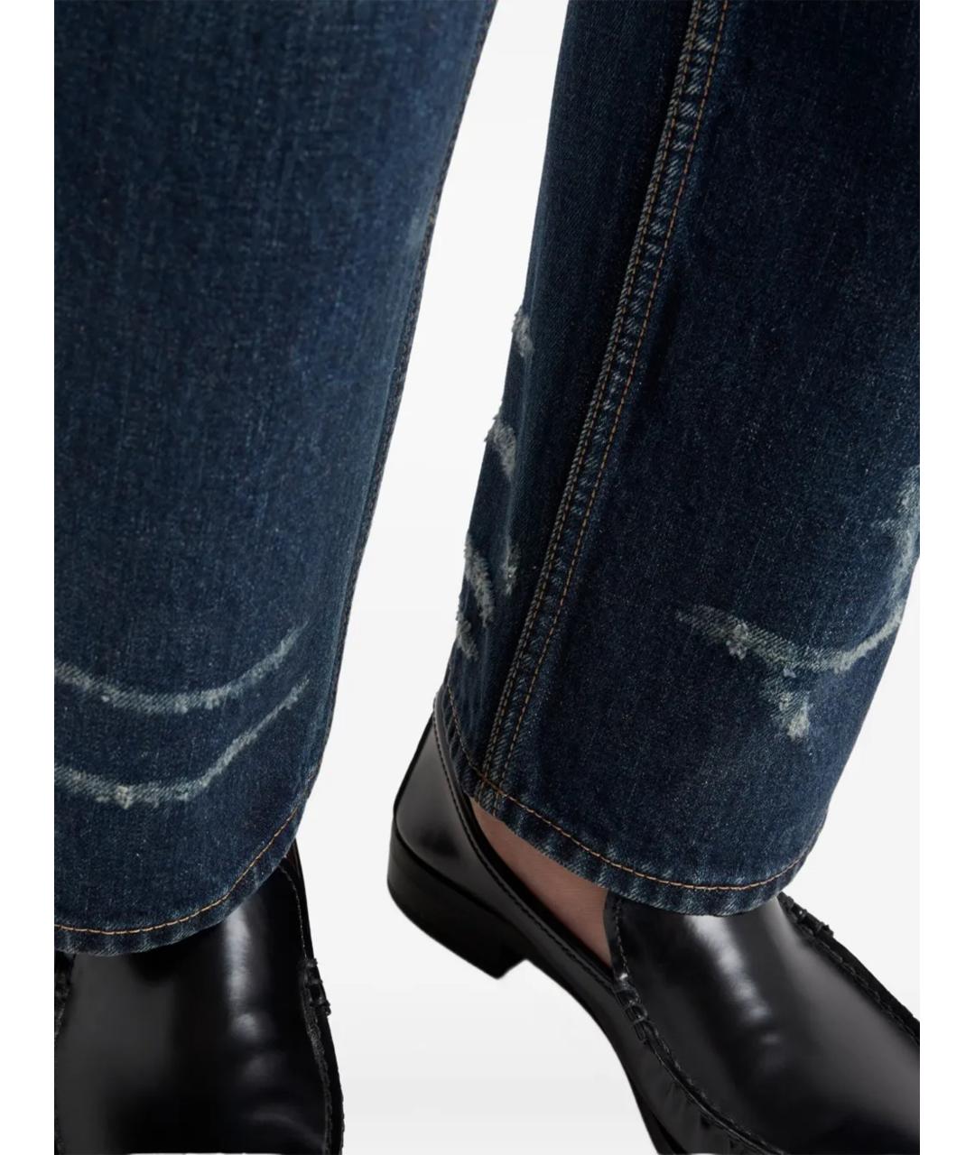 PRADA Синие хлопковые прямые джинсы, фото 6