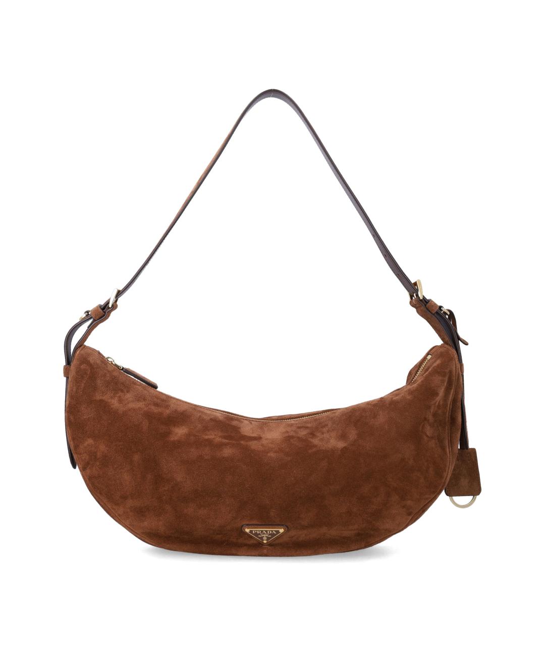 PRADA Коричневая кожаная сумка через плечо, фото 1