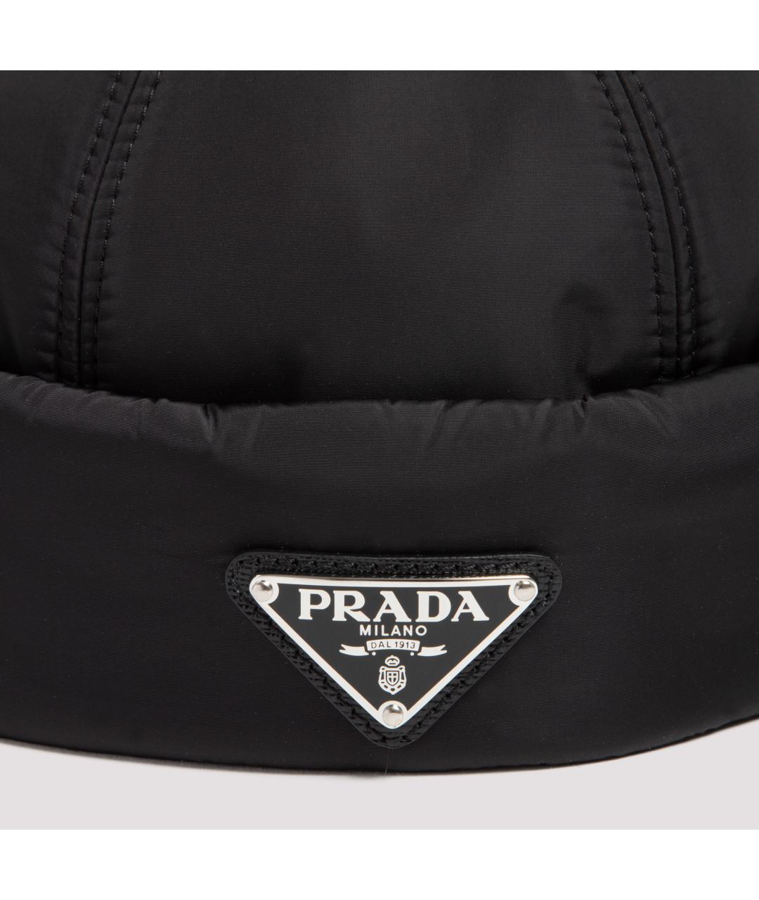 PRADA Черная шапка, фото 4
