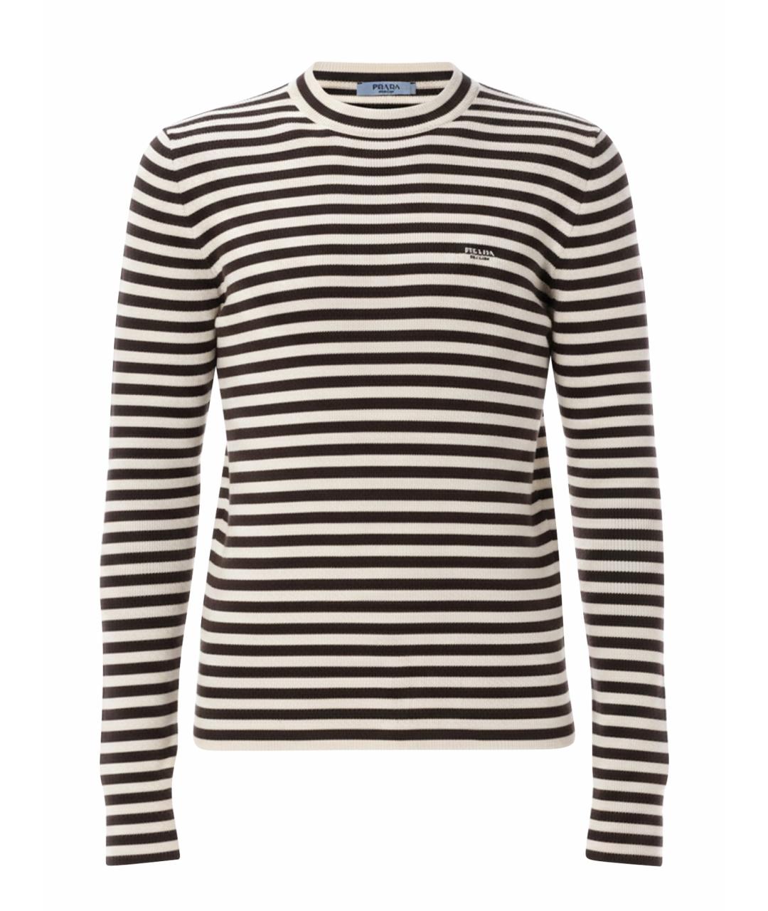 PRADA Бежевый шерстяной джемпер / свитер, фото 1