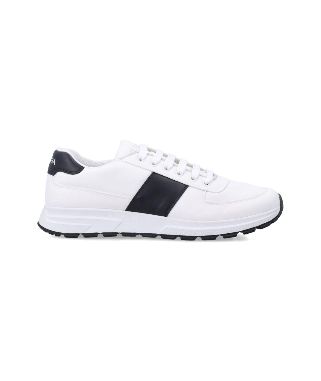 PRADA Белые низкие кроссовки / кеды, фото 1