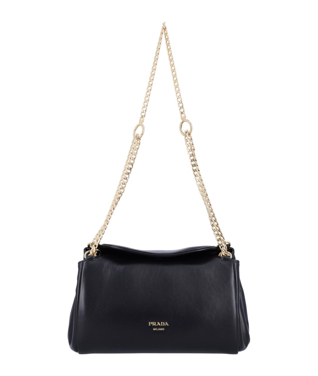PRADA Черная кожаная сумка через плечо, фото 1