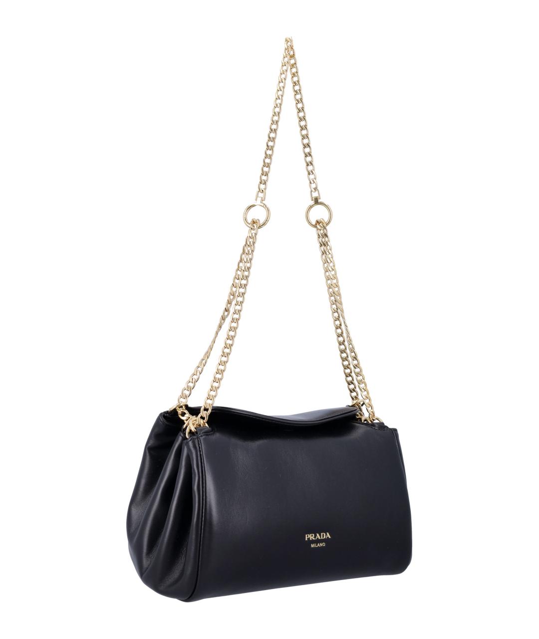 PRADA Черная кожаная сумка через плечо, фото 2