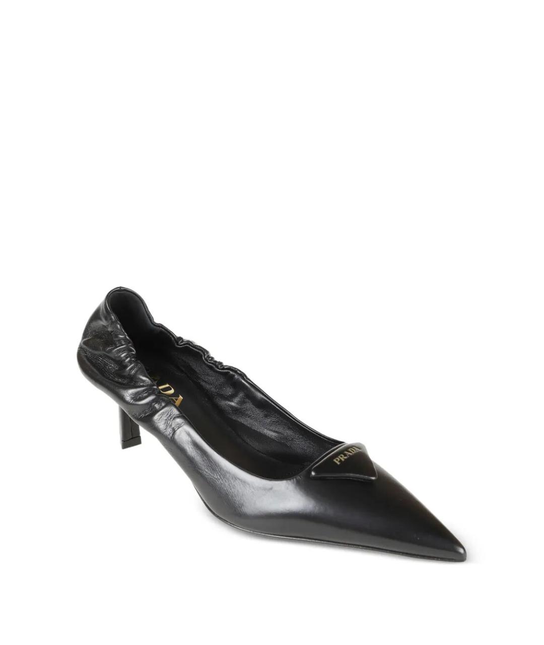 PRADA Черные кожаные туфли, фото 3