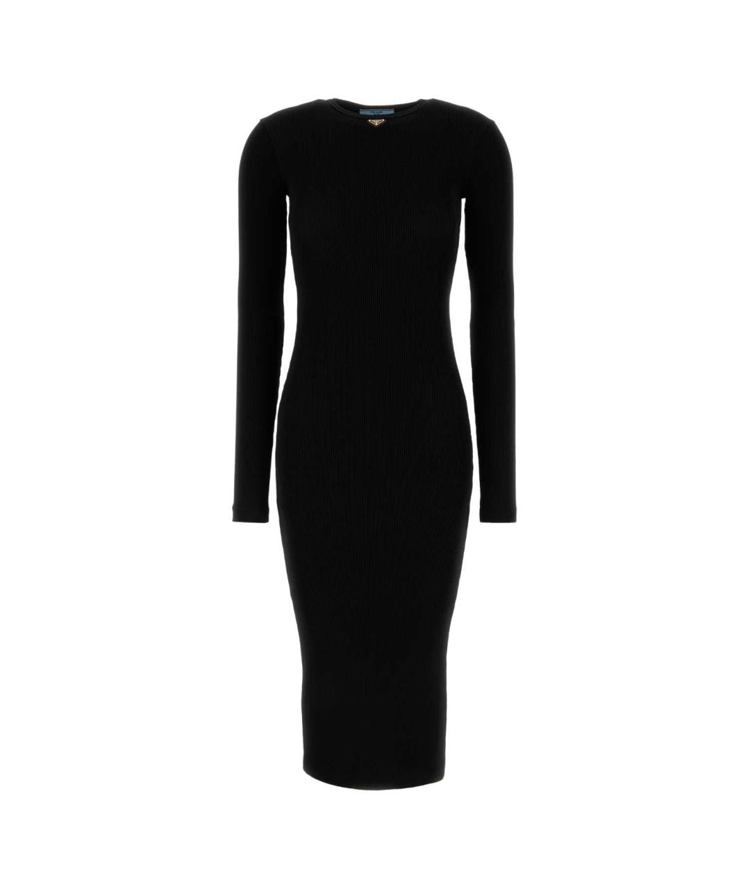 PRADA Черное полиамидовое повседневное платье, фото 1