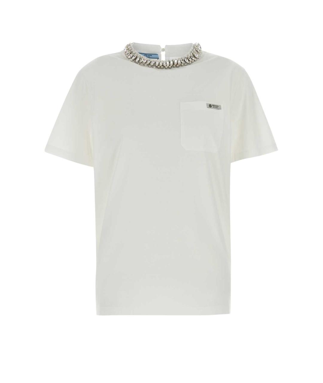 PRADA Белая хлопковая футболка, фото 1
