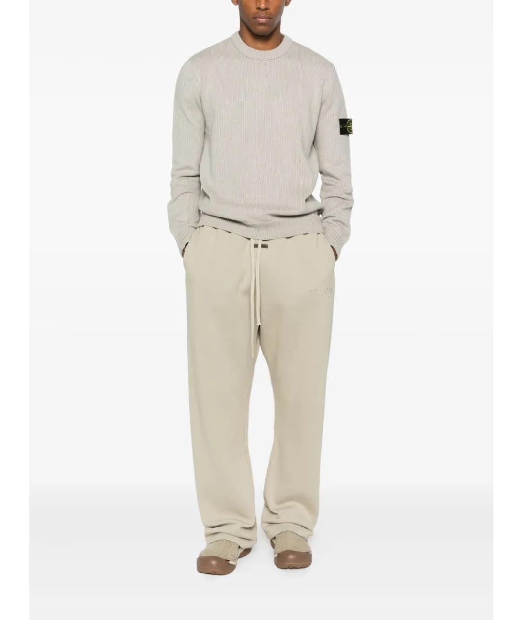 STONE ISLAND Серый хлопковый джемпер / свитер, фото 2