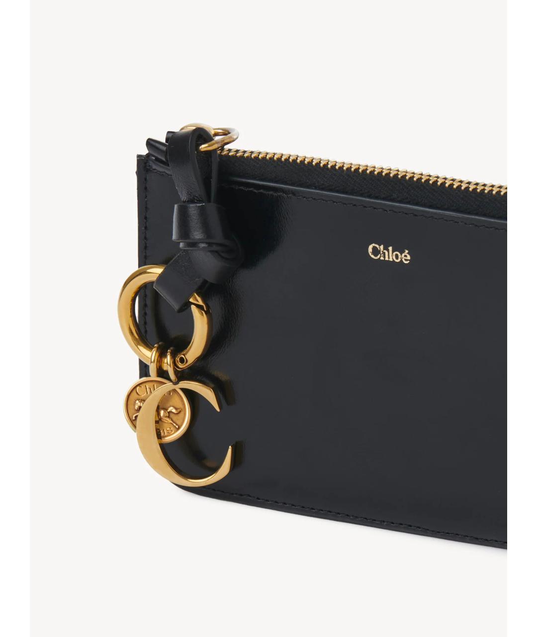 CHLOE Черный кожаный кошелек, фото 5