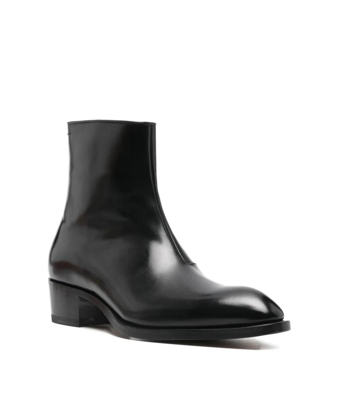 TOM FORD Черные кожаные низкие ботинки, фото 4