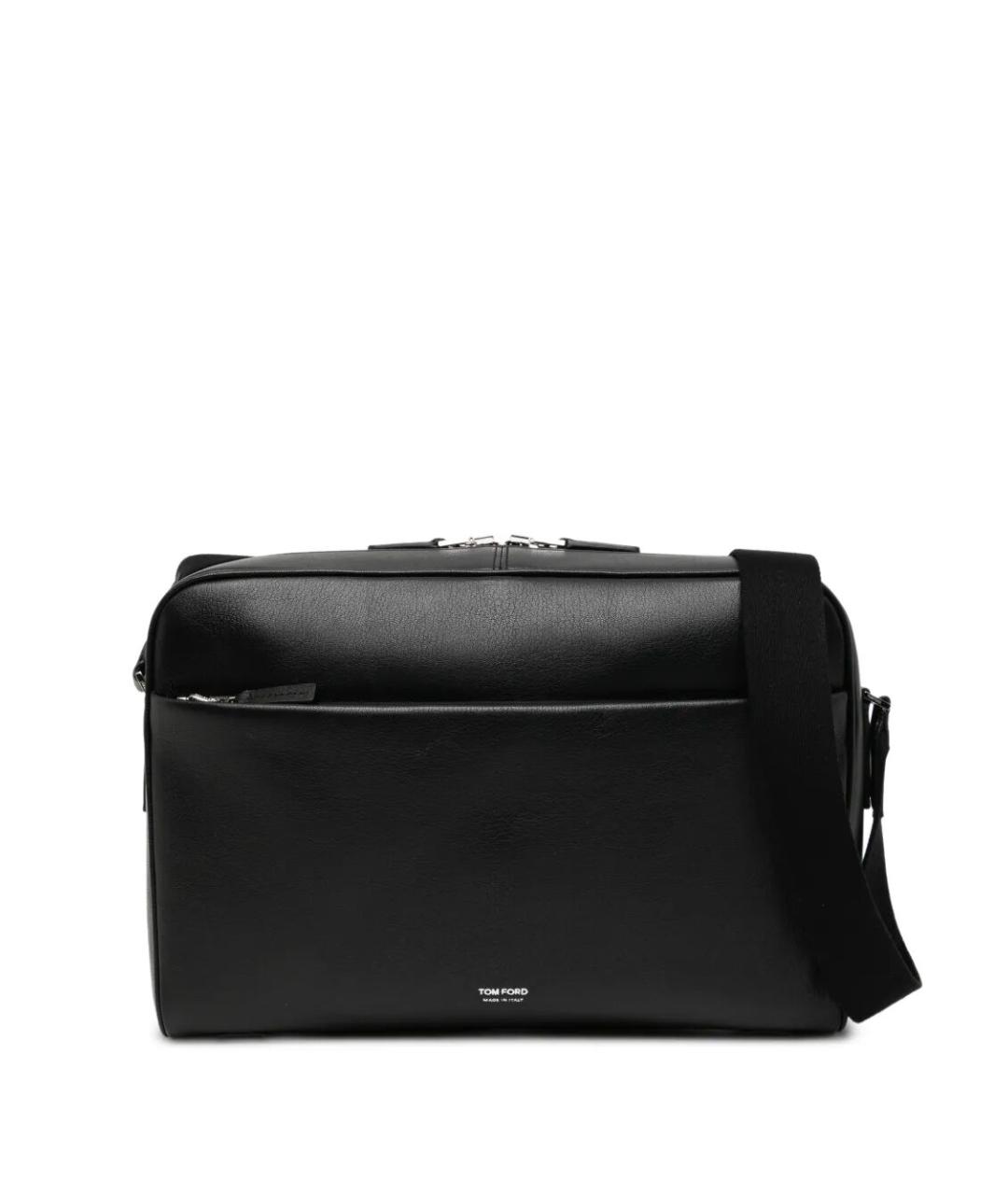 TOM FORD Черная кожаная сумка на плечо, фото 1