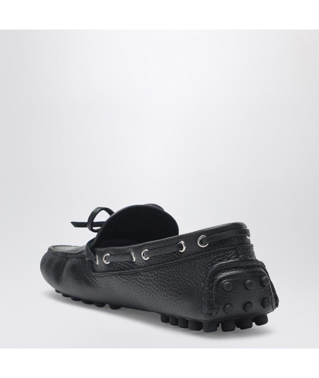 PRADA Черные кожаные мокасины, фото 3