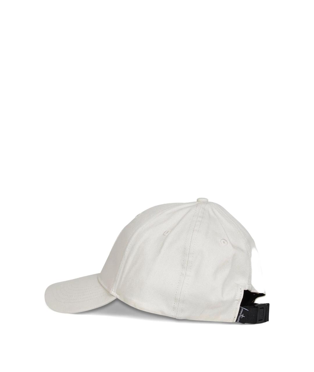 STONE ISLAND Белая хлопковая кепка/бейсболка, фото 3