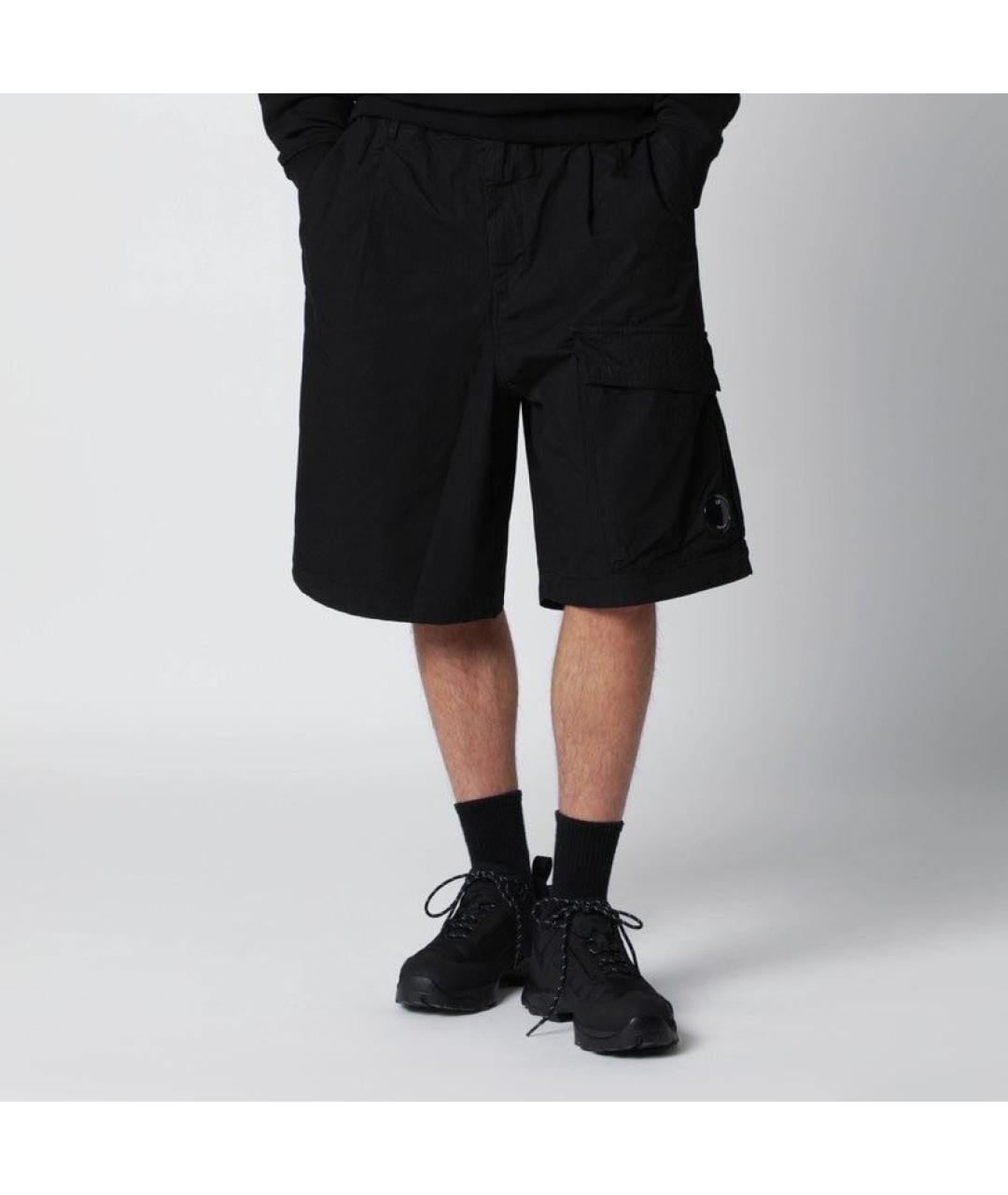 CP COMPANY Черные хлопковые шорты, фото 3