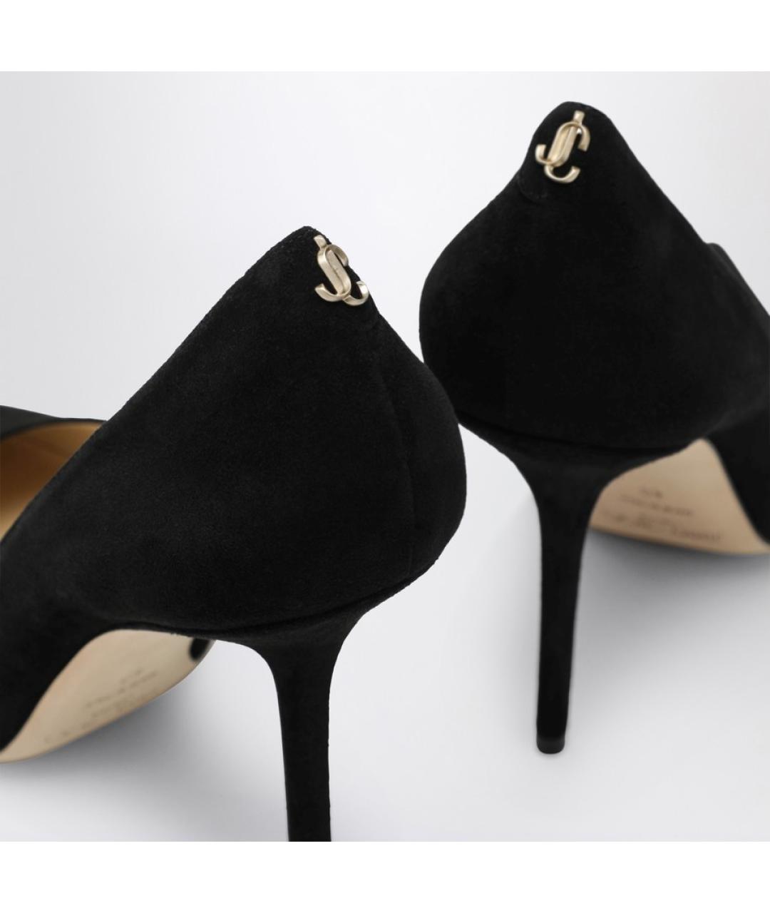 JIMMY CHOO Черные замшевые туфли, фото 5