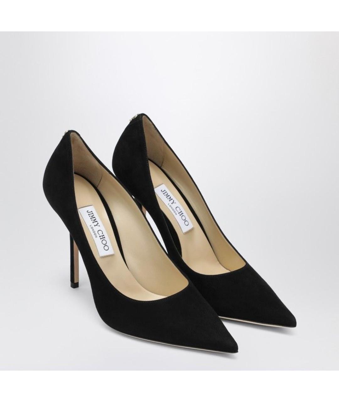 JIMMY CHOO Черные замшевые туфли, фото 2