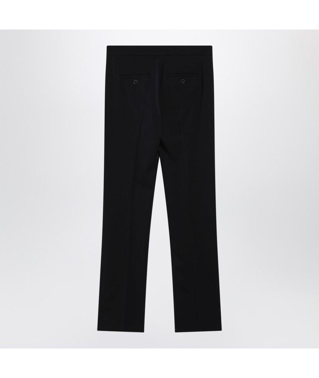 MAX MARA Синие шерстяные прямые брюки, фото 2