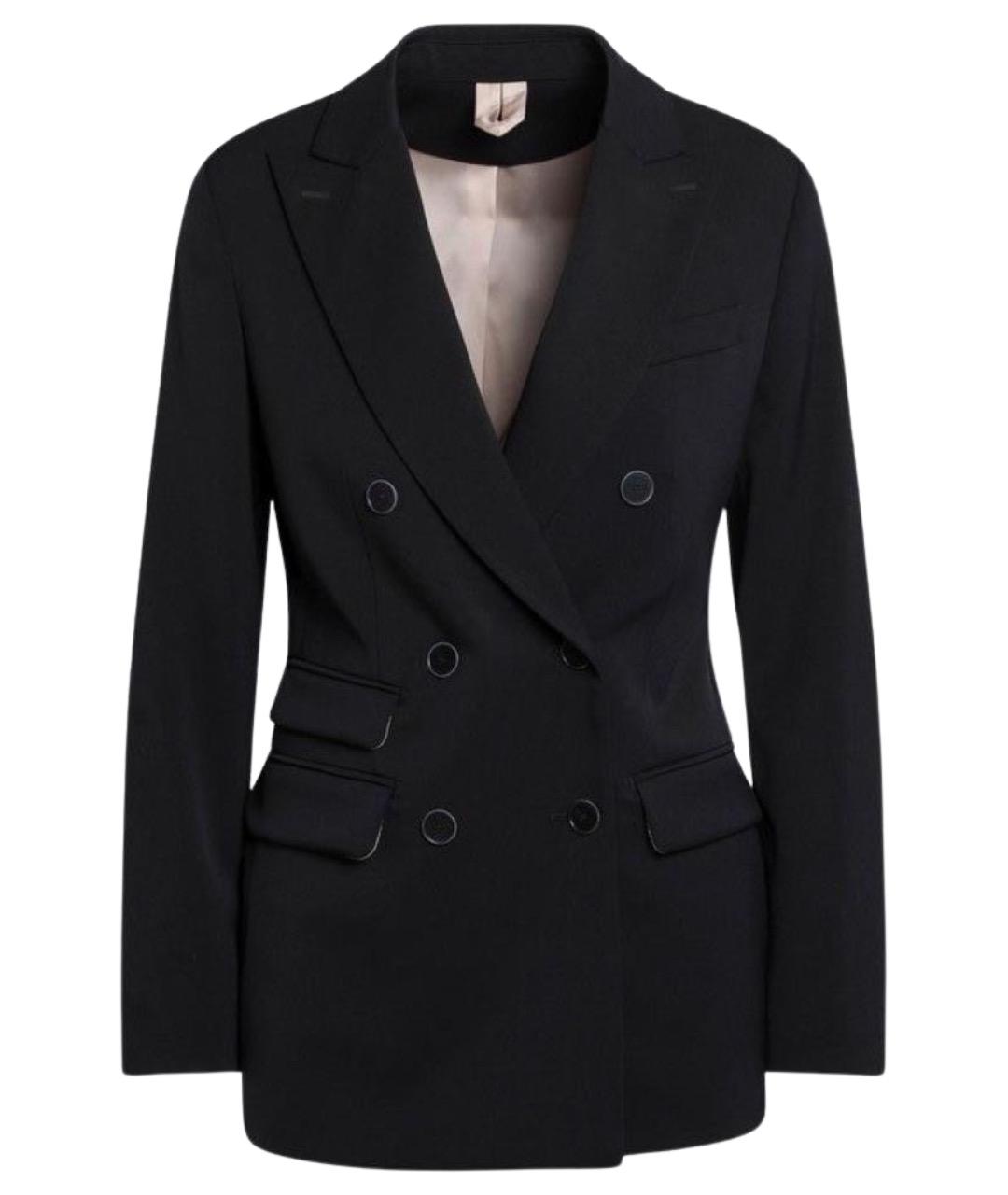 MAX MARA Синий шерстяной жакет/пиджак, фото 1