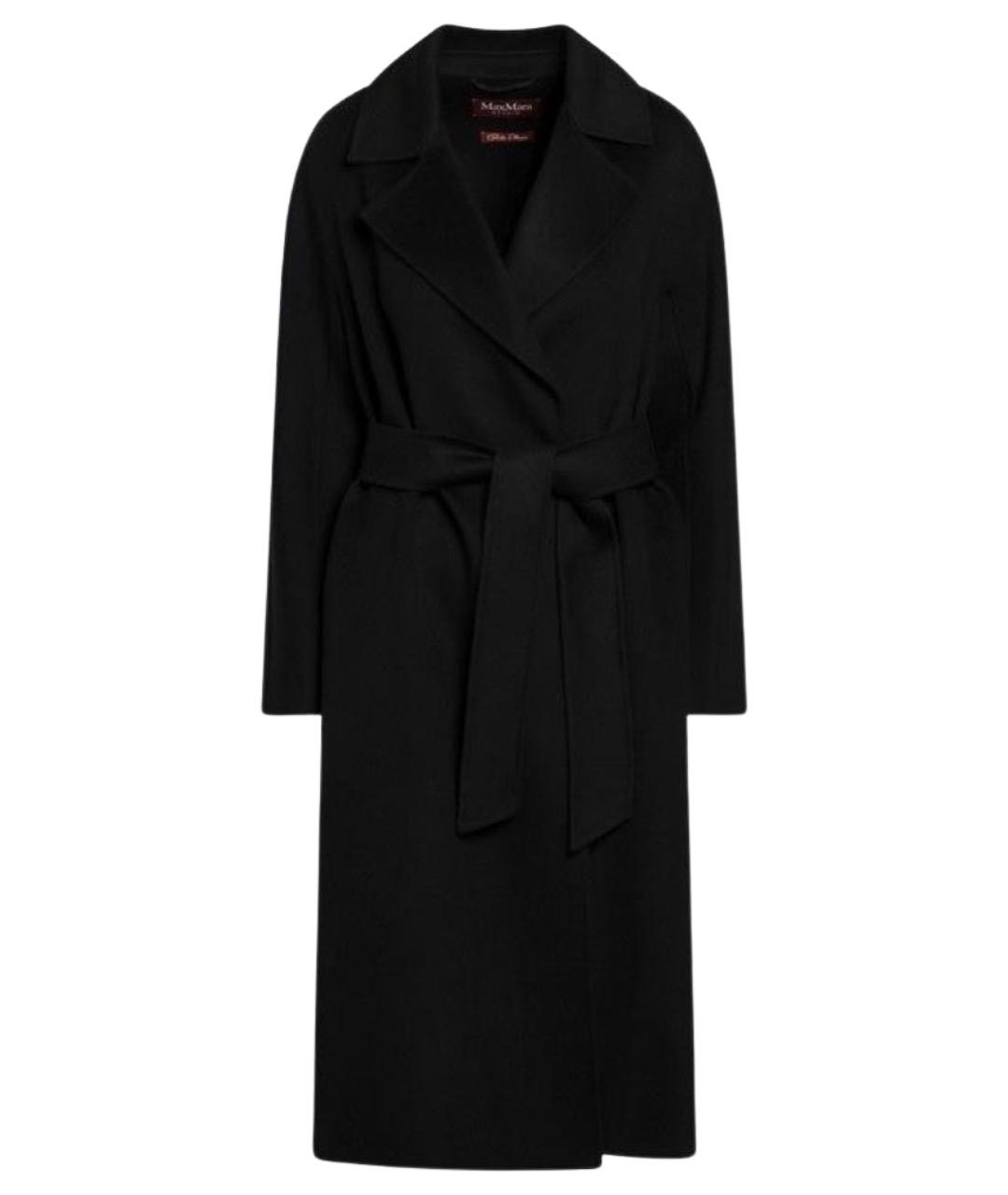 MAX MARA STUDIO Черное шерстяное пальто, фото 1