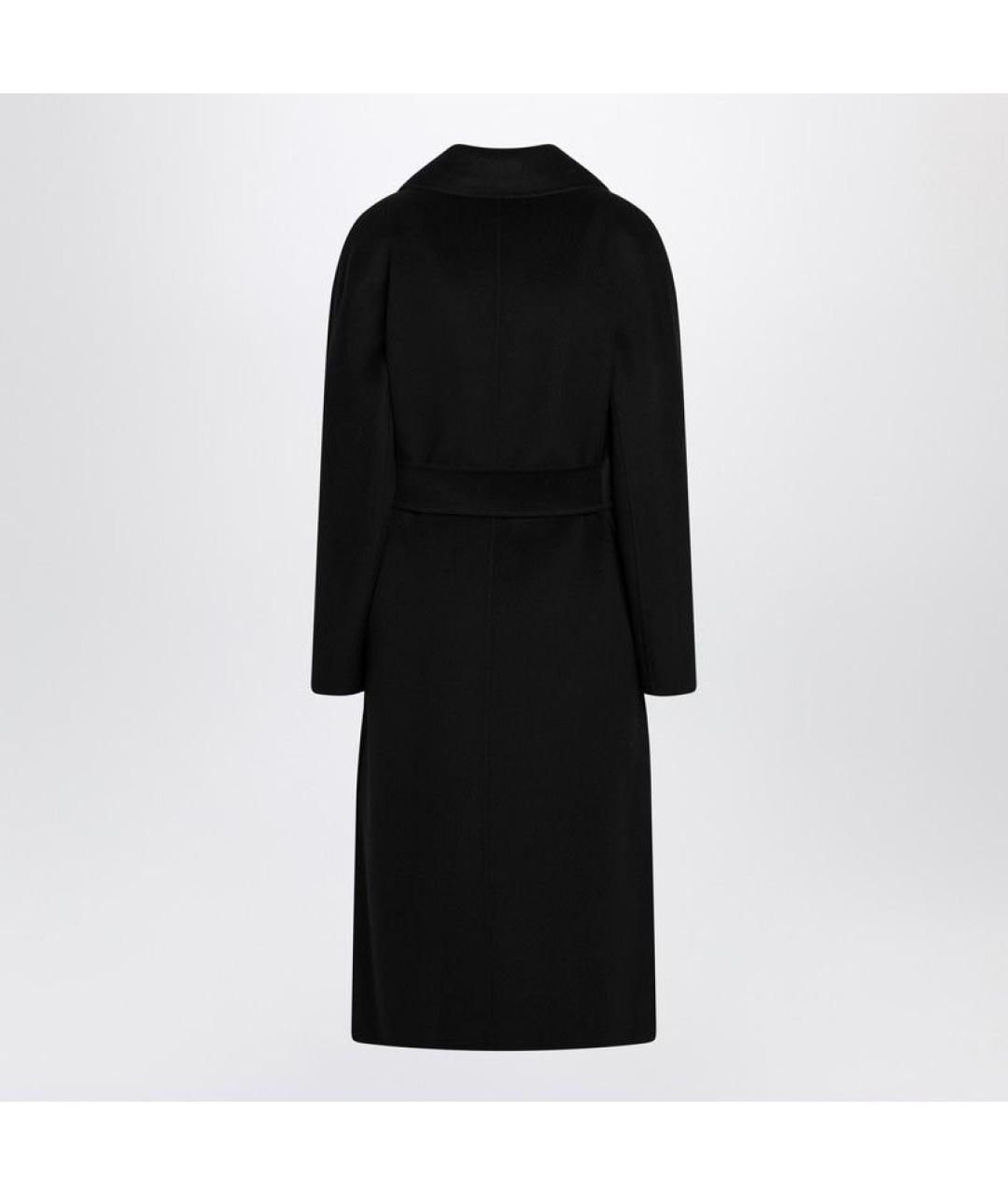 MAX MARA STUDIO Черное шерстяное пальто, фото 2