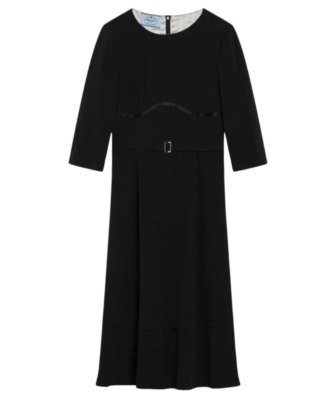 PRADA Черное полиэстеровое повседневное платье, фото 1