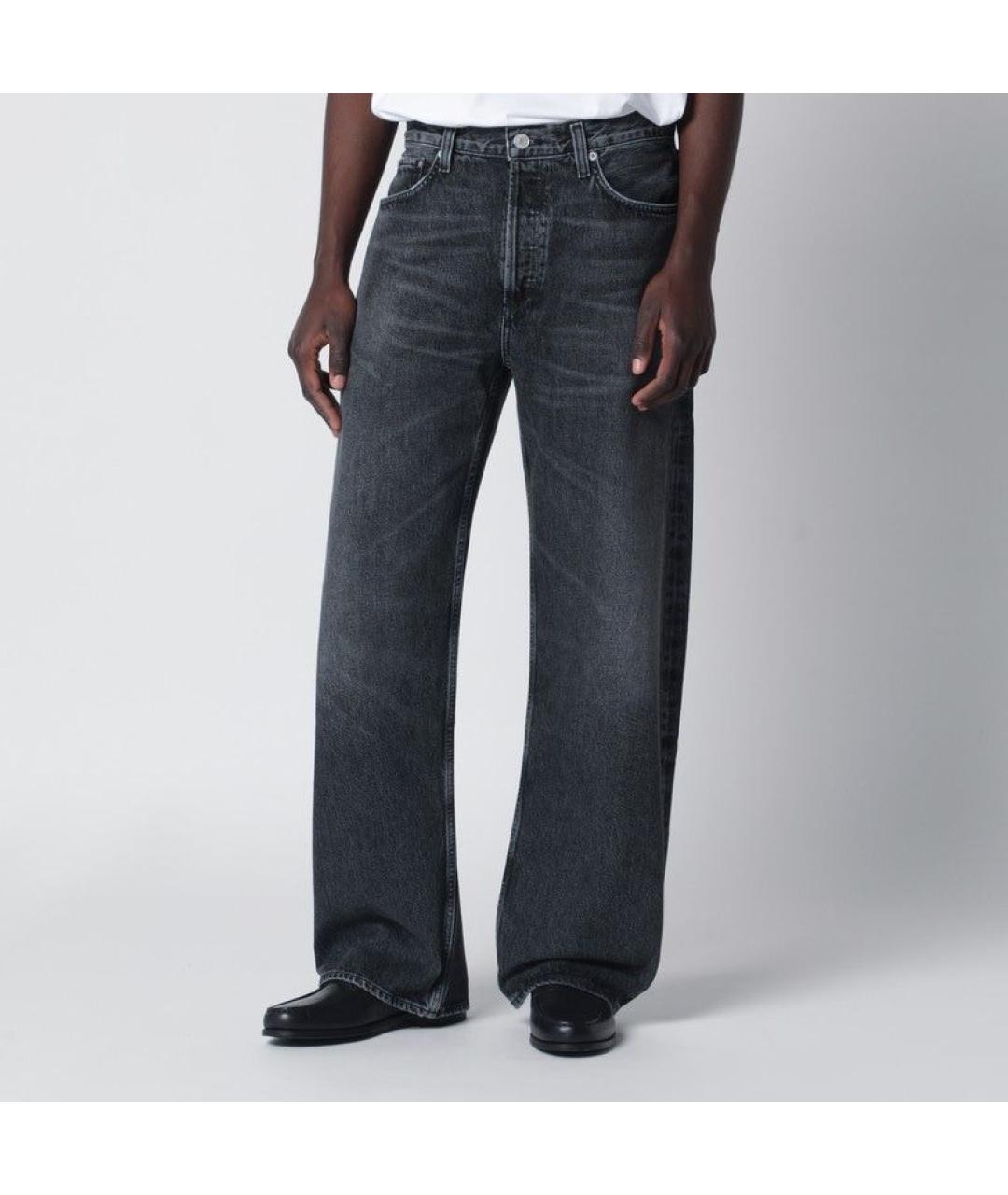 AGOLDE Черные хлопковые прямые джинсы, фото 2