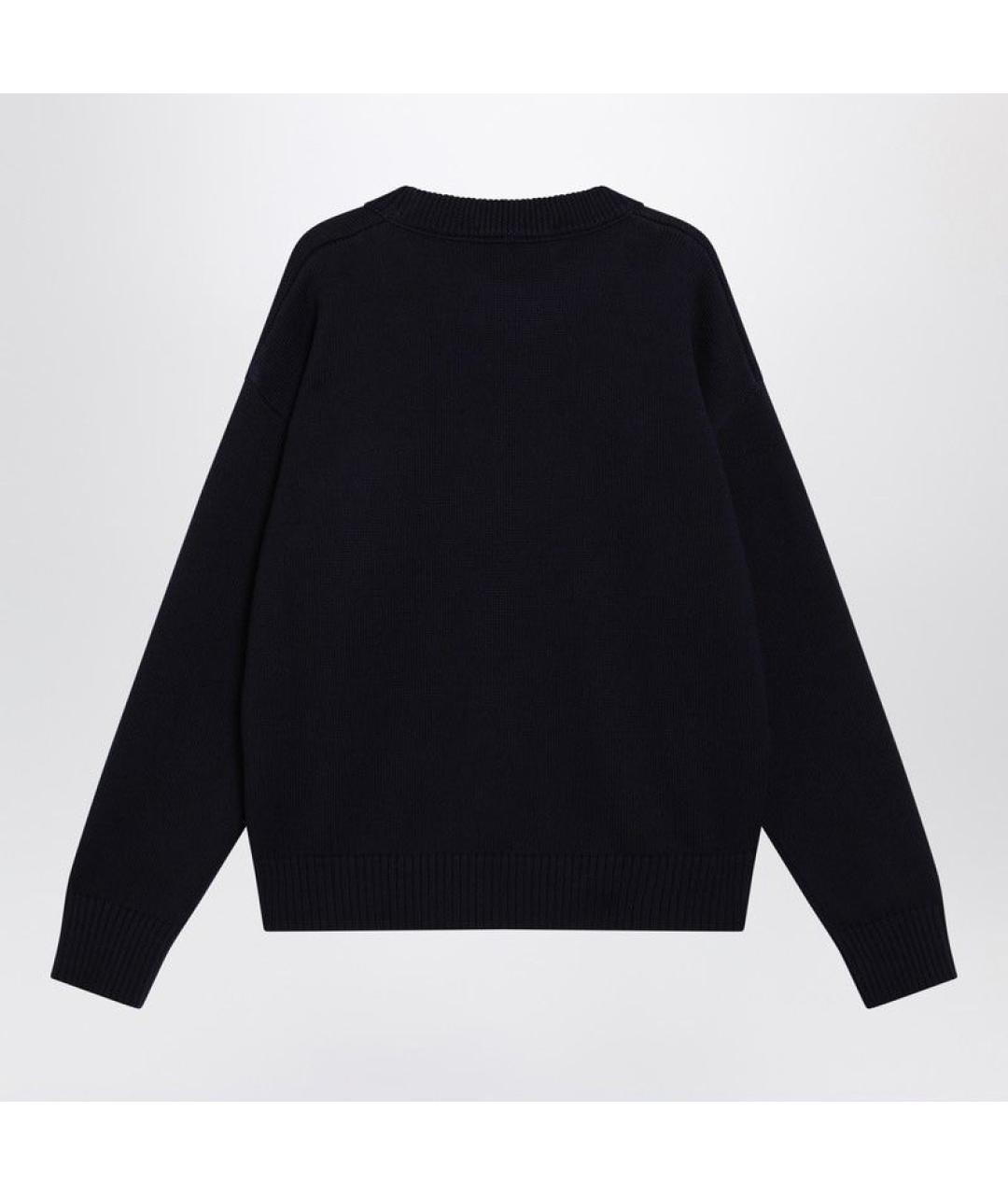 Ami Paris Синий шерстяной джемпер / свитер, фото 2