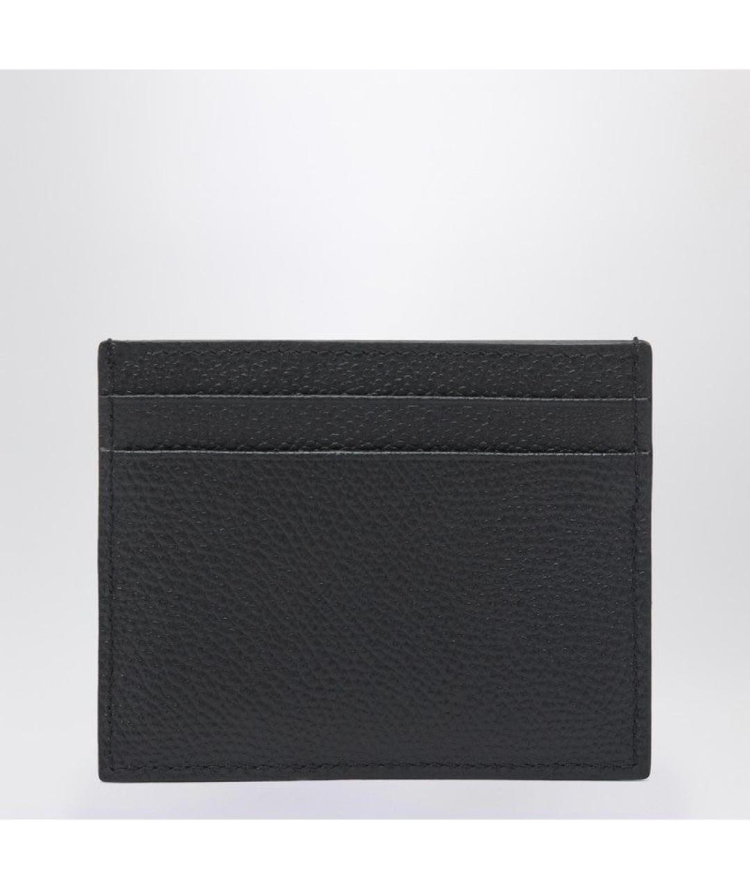 VALENTINO Черный кожаный кардхолдер, фото 2