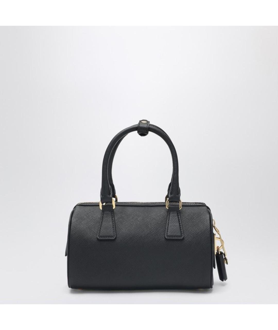 PRADA Черная кожаная сумка с короткими ручками, фото 2