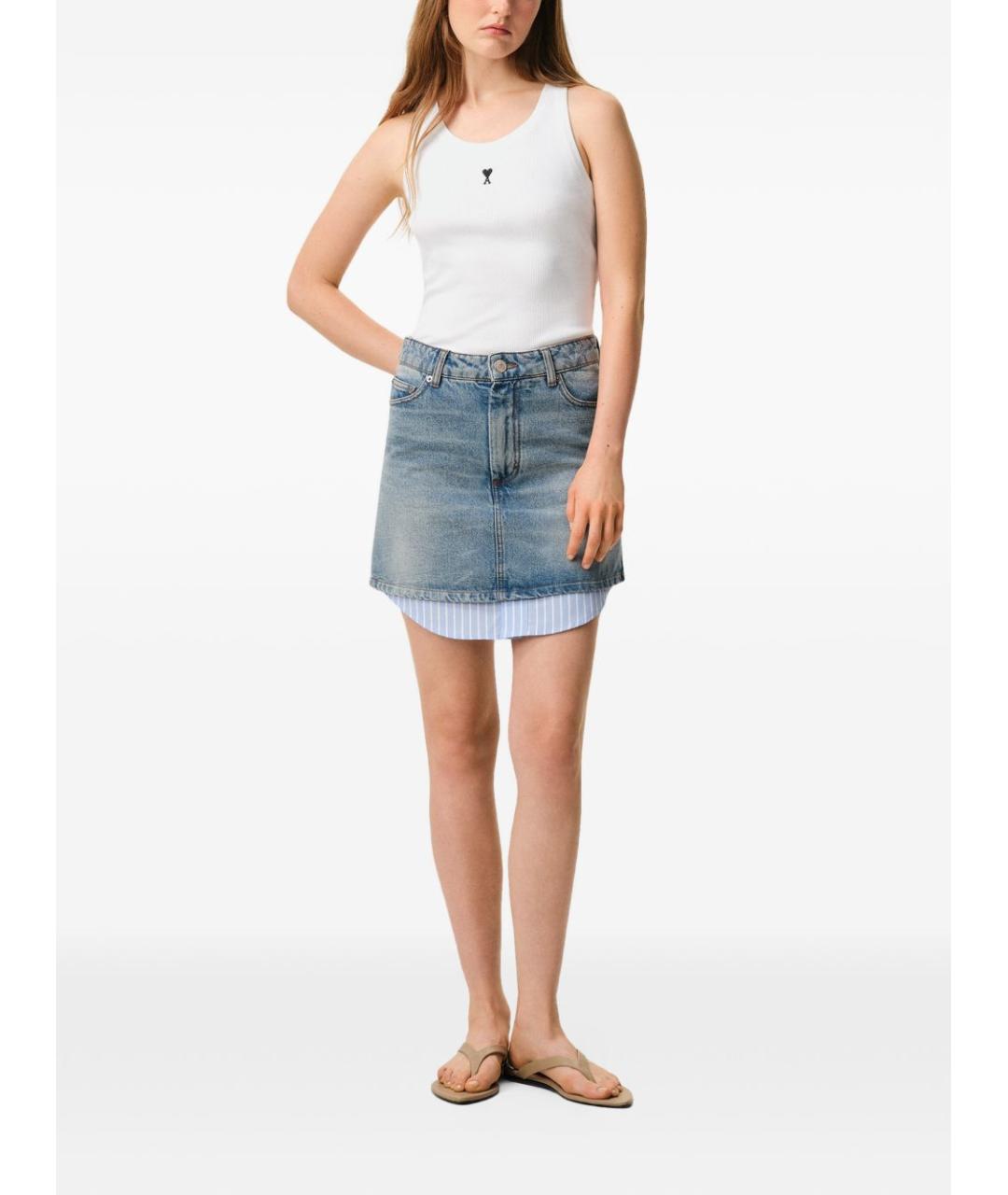 Ami Paris Белая хлопковая майка, фото 3