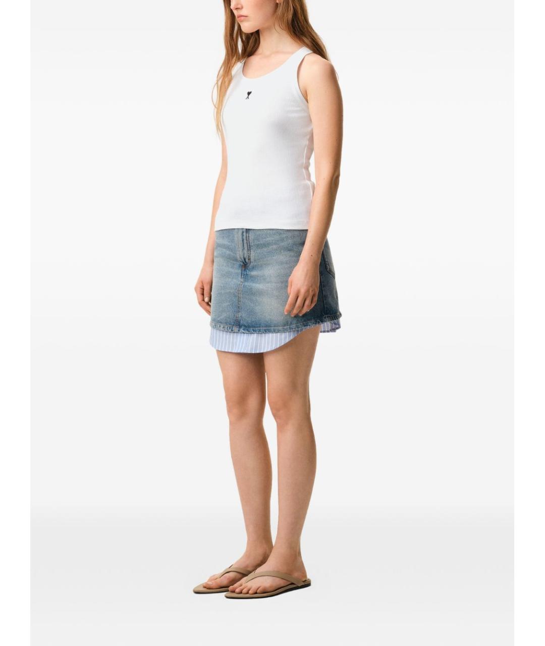 Ami Paris Белая хлопковая майка, фото 2