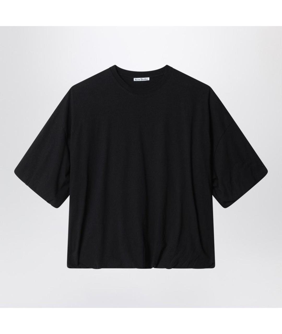 ACNE STUDIOS Черная хлопковая футболка, фото 3