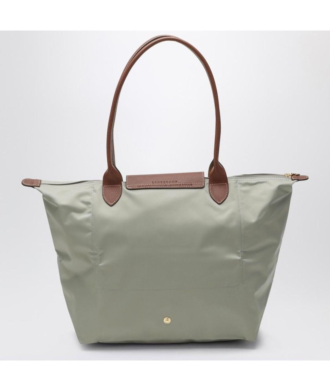 LONGCHAMP Серая кожаная сумка через плечо, фото 2