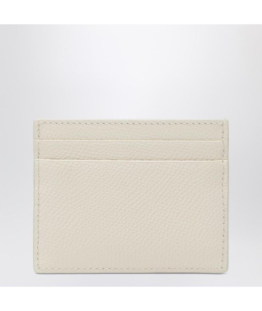 VALENTINO Бежевый кожаный кардхолдер, фото 2