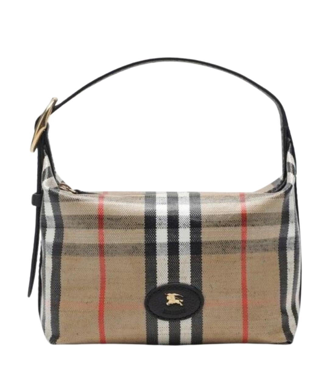 BURBERRY Бежевая тканевая сумка через плечо, фото 1