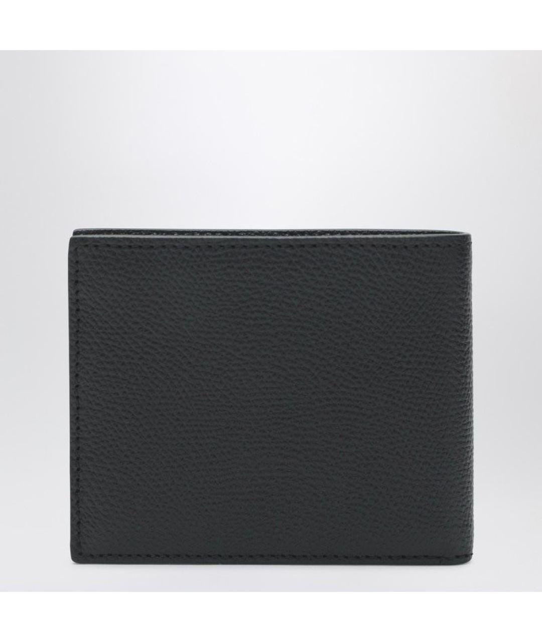 VALENTINO Черный кожаный кошелек, фото 2