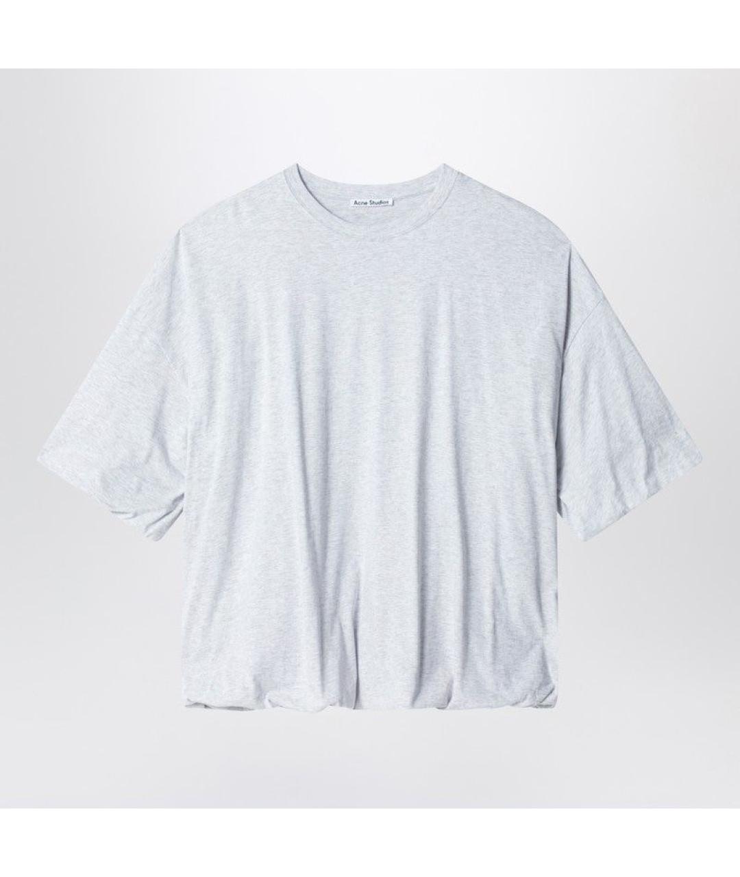 ACNE STUDIOS Серая хлопковая футболка, фото 3