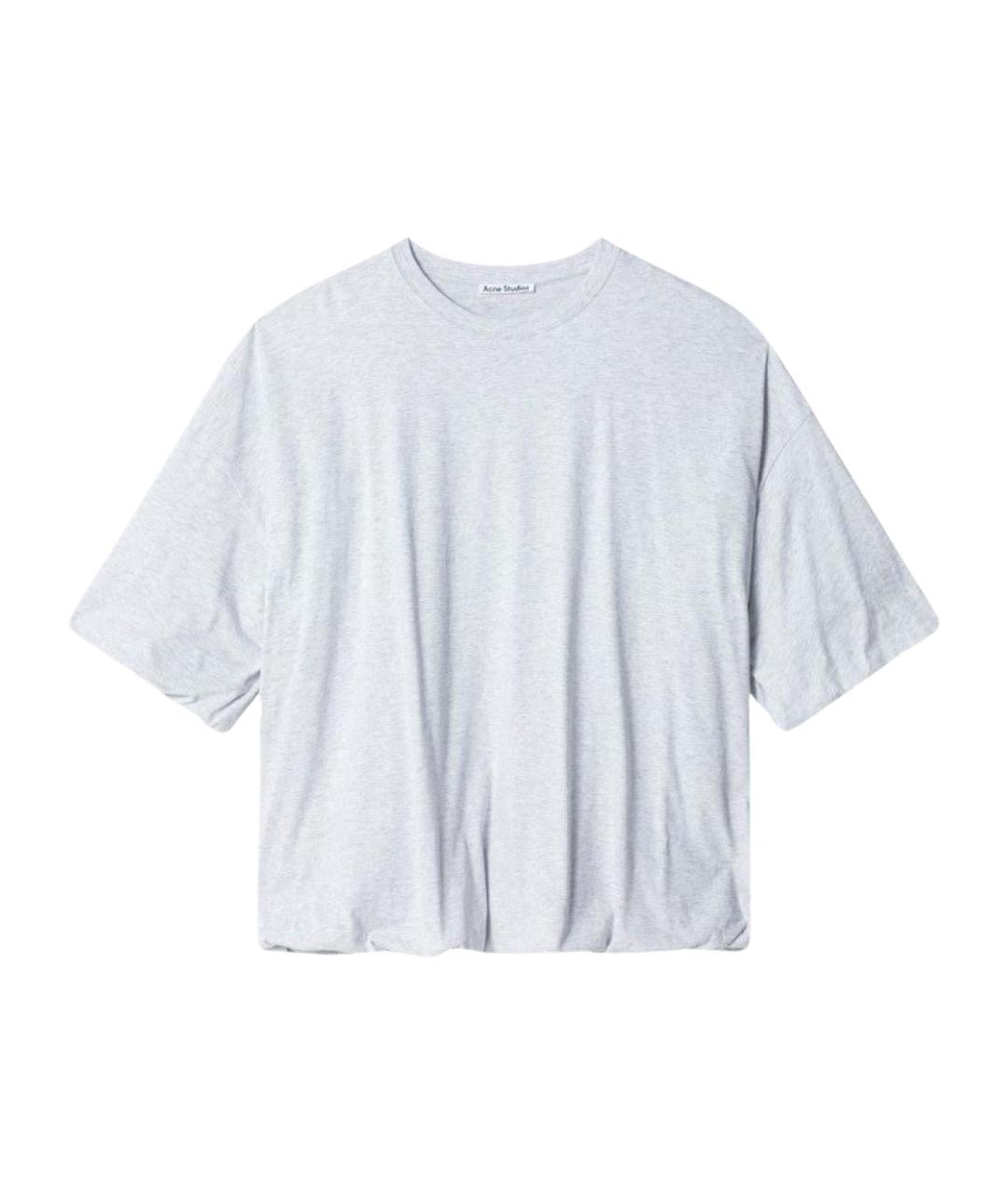 ACNE STUDIOS Серая хлопковая футболка, фото 1